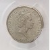 NEW ZEALAND 1987 . TWO 2 CENTS COIN . MINT ERROR . STRUCK ON CuNi PLANCHET